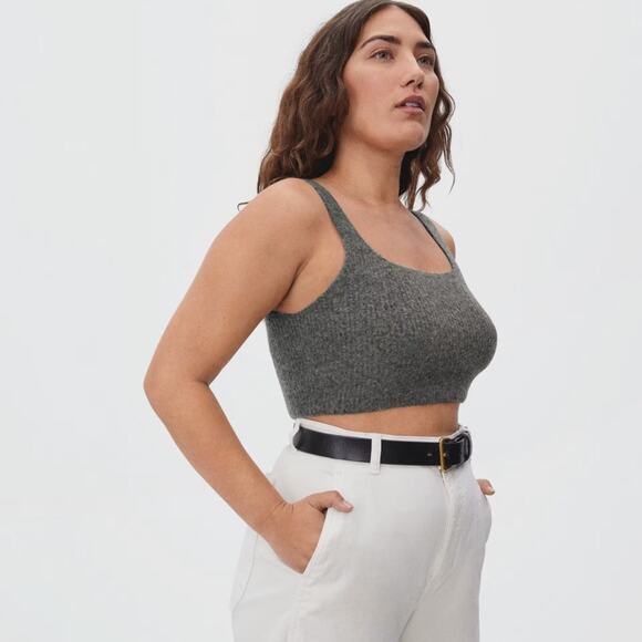 Everlane The Cozy Stretch Tank Top Gray Size Small - Picture 1 of 7